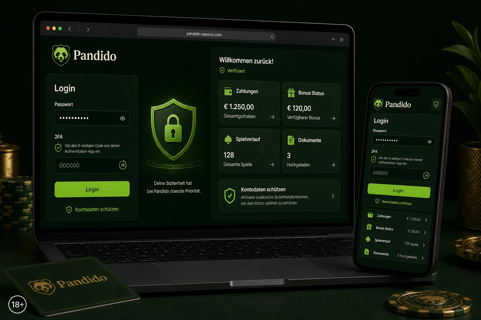 Pandido Casino Login und Kontodaten
