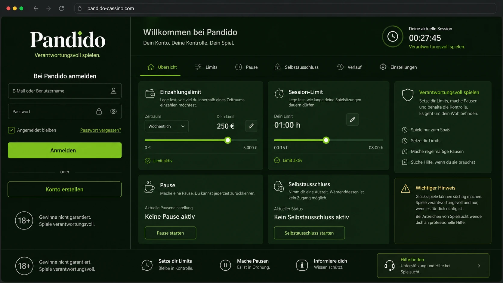 Verantwortungsvolle Account-Nutzung